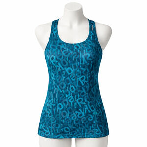 Women's Reebok Dark Teal Athletic Racerback Tank Top | Size Small